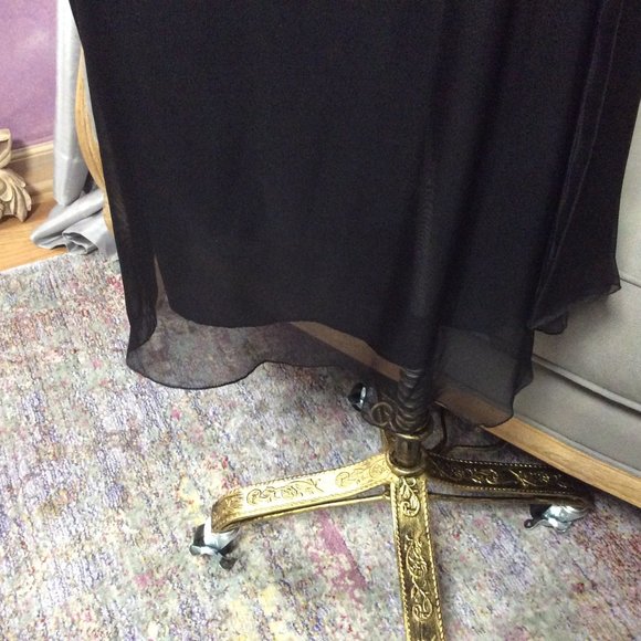 MaxStudio silk mesh chiffon one shoulder cocktail dress, size 6 - Picture 7 of 10